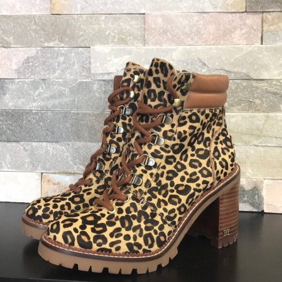 SAM EDELMAN Sade Genuine Calf Hair Lace-Up Boot - Picture 5 of 11